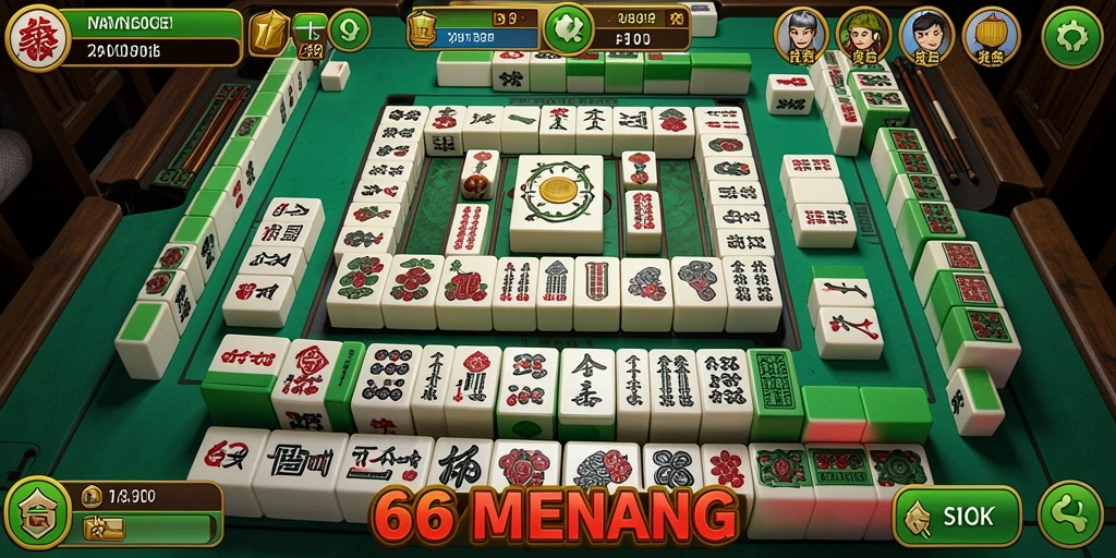 Tampilan gameplay Mahjong yang seru dan menarik dari 66MENANG.