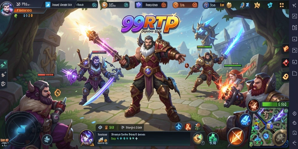Screenshot gameplay <strong>99RTP</strong> menunjukkan pertempuran strategis yang mendebarkan.