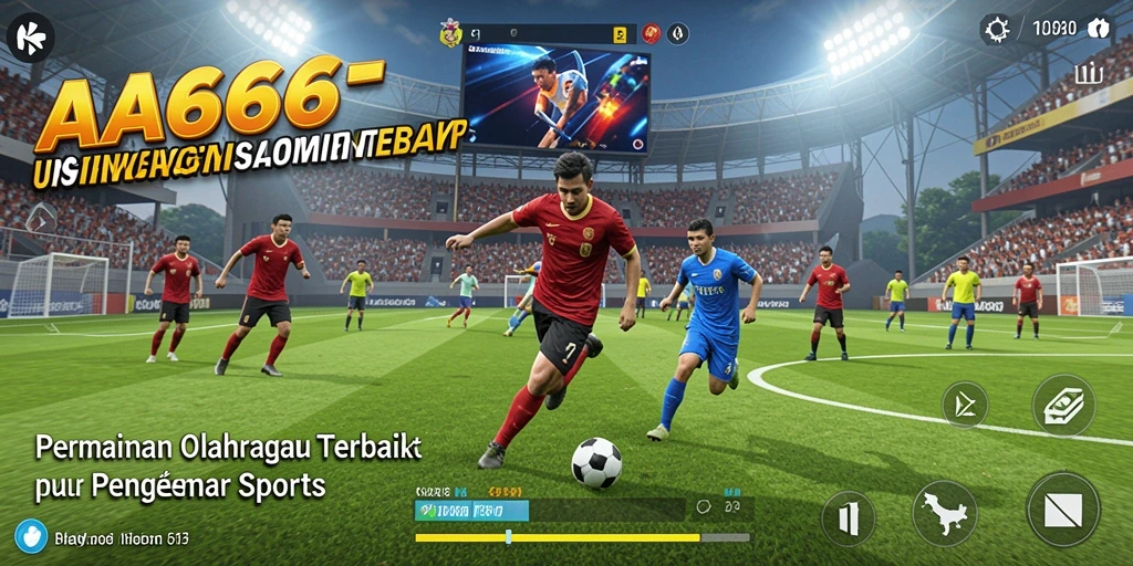 Screenshot gameplay AA666 menampilkan aksi seru dalam pertandingan olahraga.