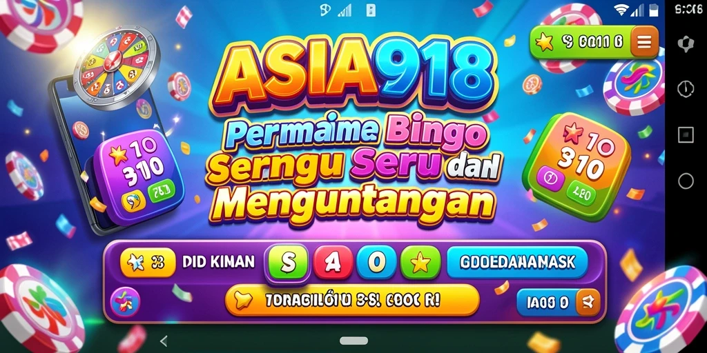 Tampilan menarik dari gameplay Bingo yang seru di ASIA918.
