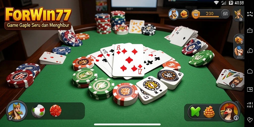 Tampilan gameplay Gaple yang seru dan interaktif.