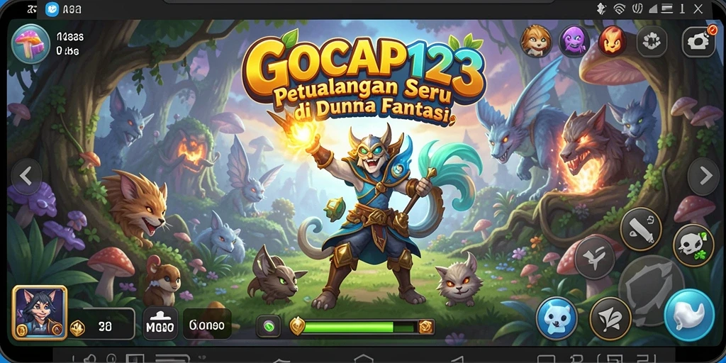 Tampilan gameplay seru GOCAP123 dalam misi petualangan.