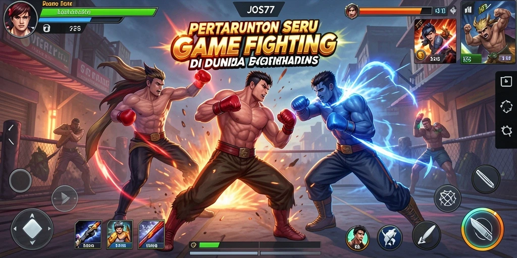 Tampilan gameplay seru dalam JOS77 dengan pertarungan yang mendebarkan.