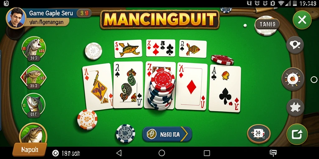 Tampilan gameplay seru dan interaktif pada MANCINGDUIT.