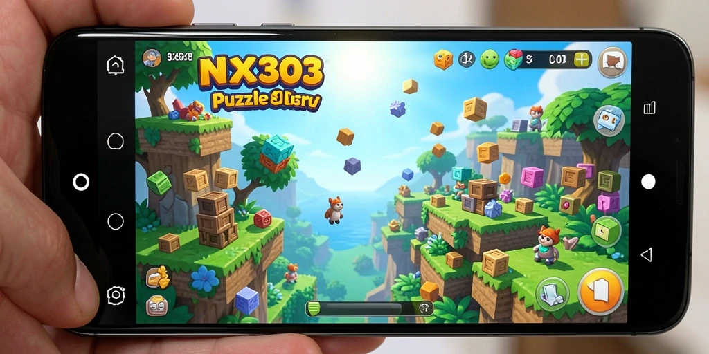 Tampilan gameplay Nx303 yang menarik dan penuh tantangan puzzle.