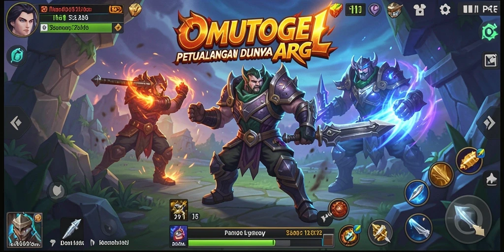 Screenshot gameplay OMUTOGEL dengan aksi pertempuran seru di dunia ARPG.