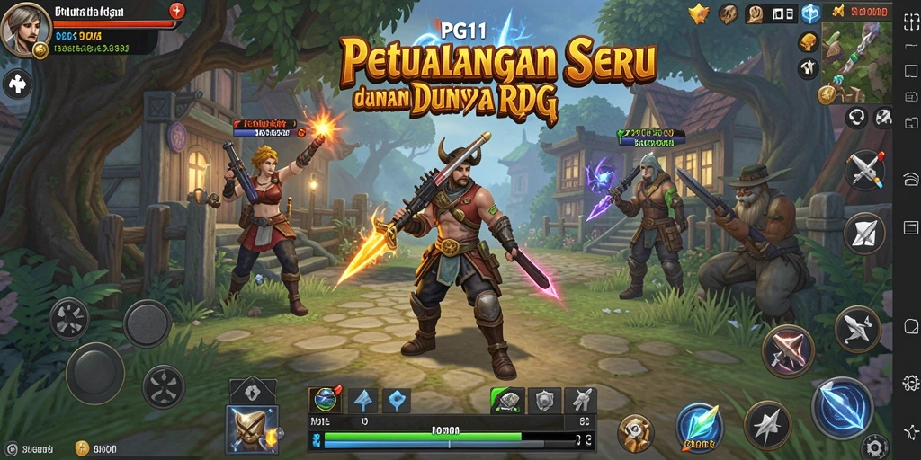 Screenshot PG11 menampilkan aksi seru dalam pertempuran RPG.
