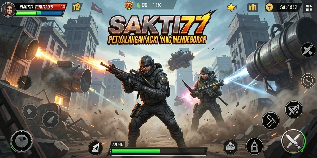 Tampilan gameplay SAKTI77 dengan aksi seru dan karakter yang beragam.