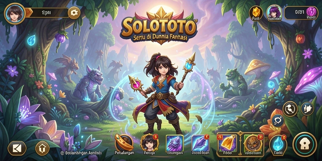 Tampilan permainan SOLOTOTO yang penuh aksi dan petualangan.
